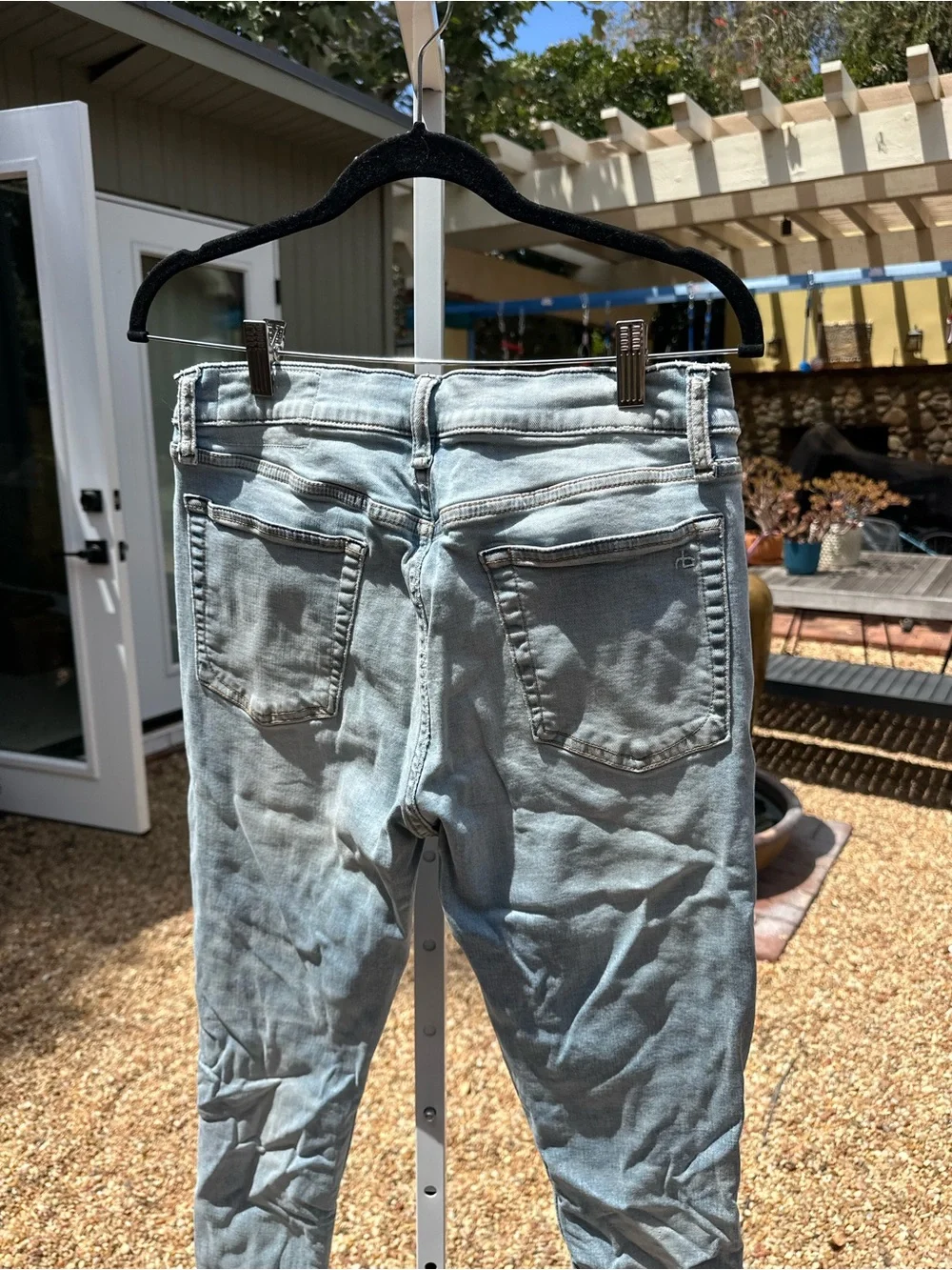 rag & bone Light Wash Cropped Ankle Jeans